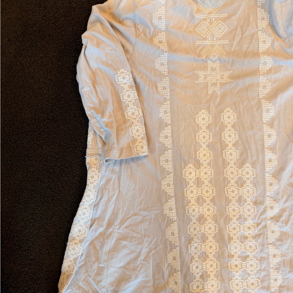 Sundance Grey and Cream Southwest Embroidered Jacket Cardigan - Picture 2 of 3